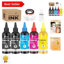 Versatile 500ML Sublimation Ink Bundle for DIY Printing on Various Materials
