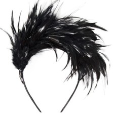 Feather Fascinator Headband Hat for Women Tea Party Halloween Costume