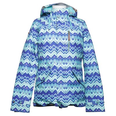 KLIM, Skijacke, Damen, Größe: S, ARIA JACKET, Blau/Mehrfarbig, Chevron #cGc