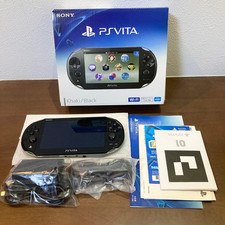 Sony PS Vita PCH-2000 Khaki Black Slim Console w/ Box Charger Tested Japan