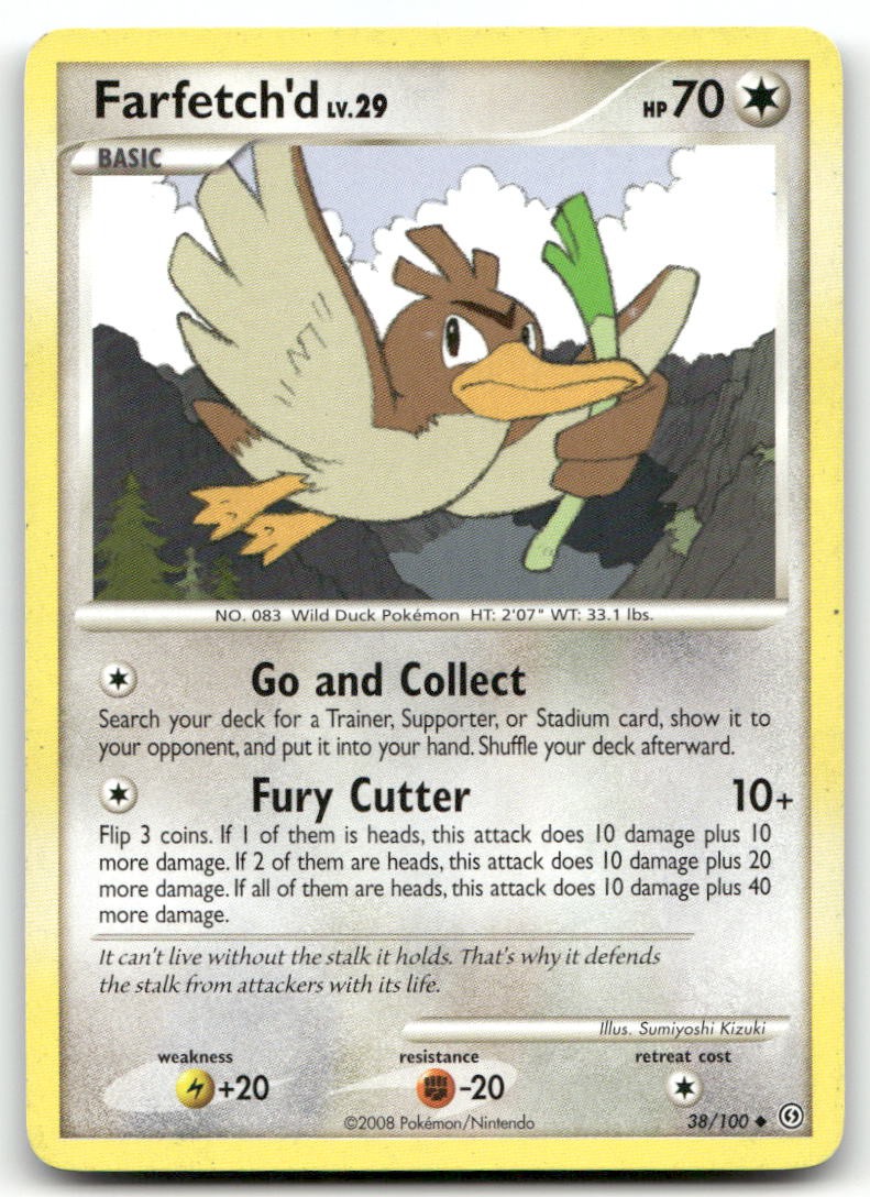 Farfetch'd 38/100 Uncommon Stormfront Pokemon Moderately Played