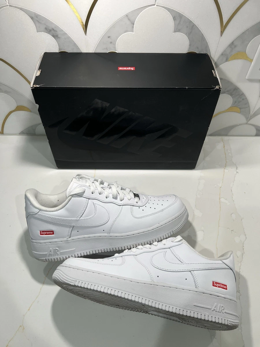 Nike Air Force 1 x Supreme Low Box Logo - White for Sale