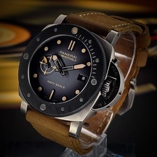 Panerai Submersible Navy SEALs Titanio PAM01669 47mm Black Dial W/Ext Warranty