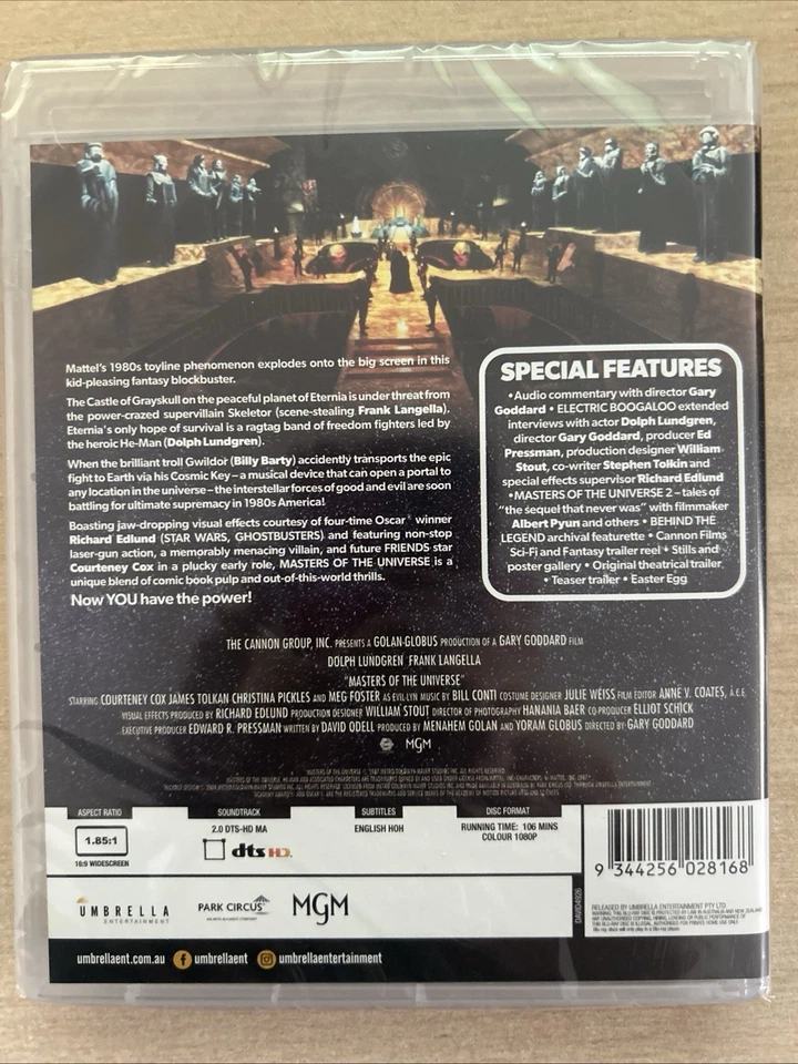 Masters of the Universe (Blu-ray) Dolph Lundgren Frank Langella Region B - Image 2 of 2