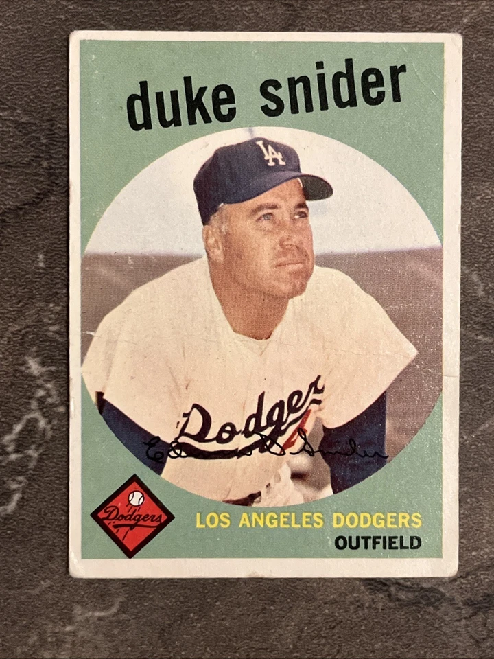 🔥🟦 Duke Snider🟦🔥 1959 Topps #20 De colección Salón de la fama Dodgers Foto 2 de 4