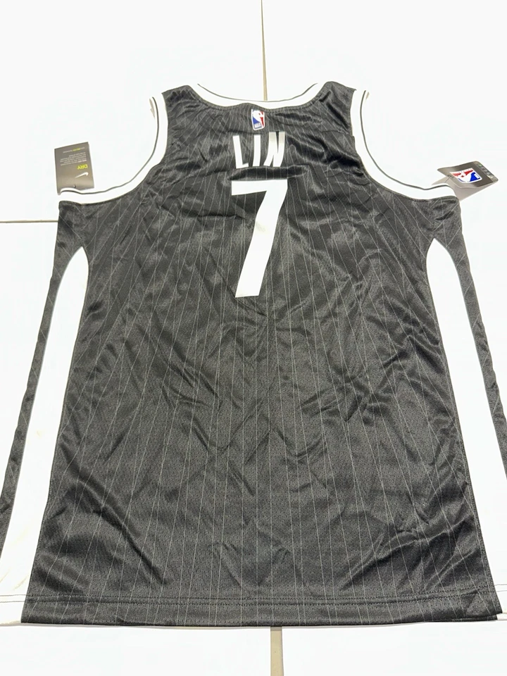New Men’s Nike Jeremy Lin Brooklyn Nets Jersey Swingman Size 48 Linsanity - Image 4 of 4