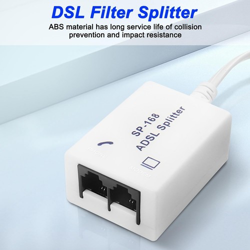 2Pcs DSL Splitter ADSL Splitter for Phone Line Male to 2 Female RJ118335 - Picture 2 of 10