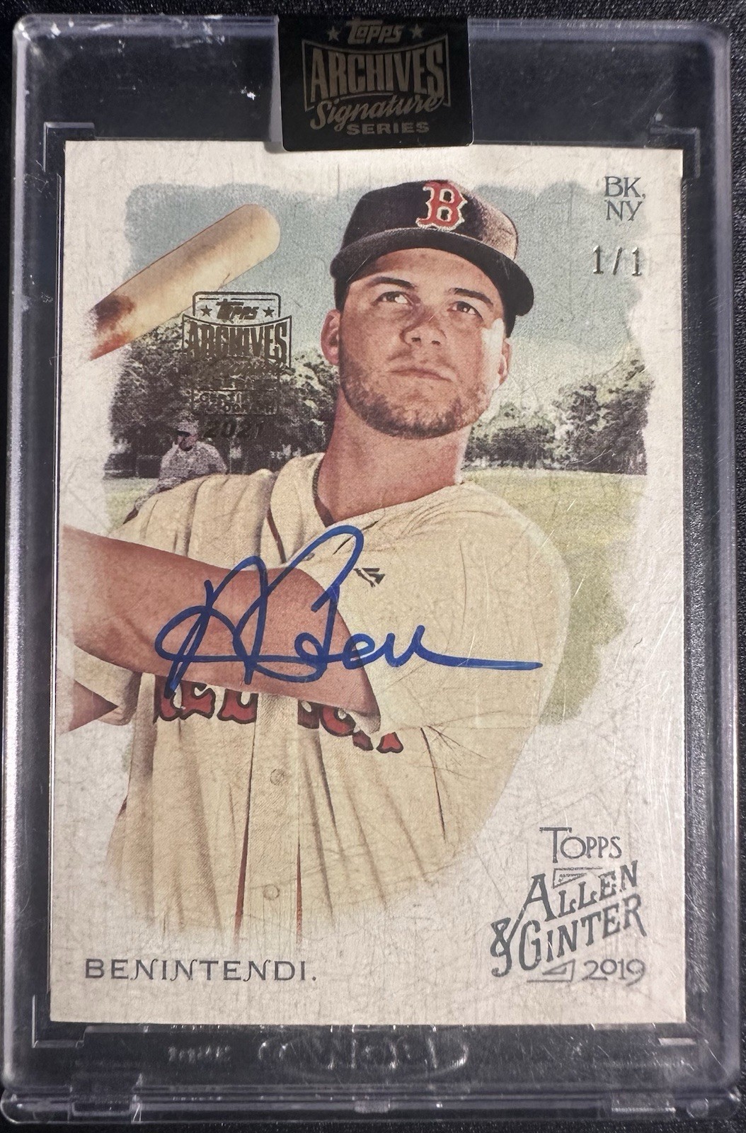 2019 Topps Archives Signature Series A&G Andrew Benintendi Auto 1/1 Sealed