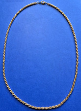 Ancien Collier Maille Corde Torsadé Tressé Plaqué Or - Old Vintage