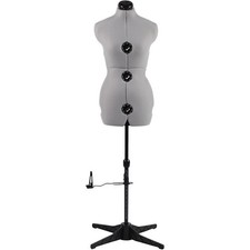 Adjustable Dress Form for Sewing Grey Female Mannequin Size 6-14 Pinnable Torso