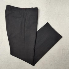 Hugo Boss Cagan Dress Pants Mens 34x32 Gray Wool Blend Stretch Flat Front