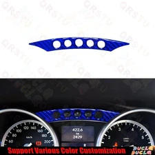 Blue Speedometer Button Trim Cover Carbon Fiber For Mercedes R-Class 2009-2012