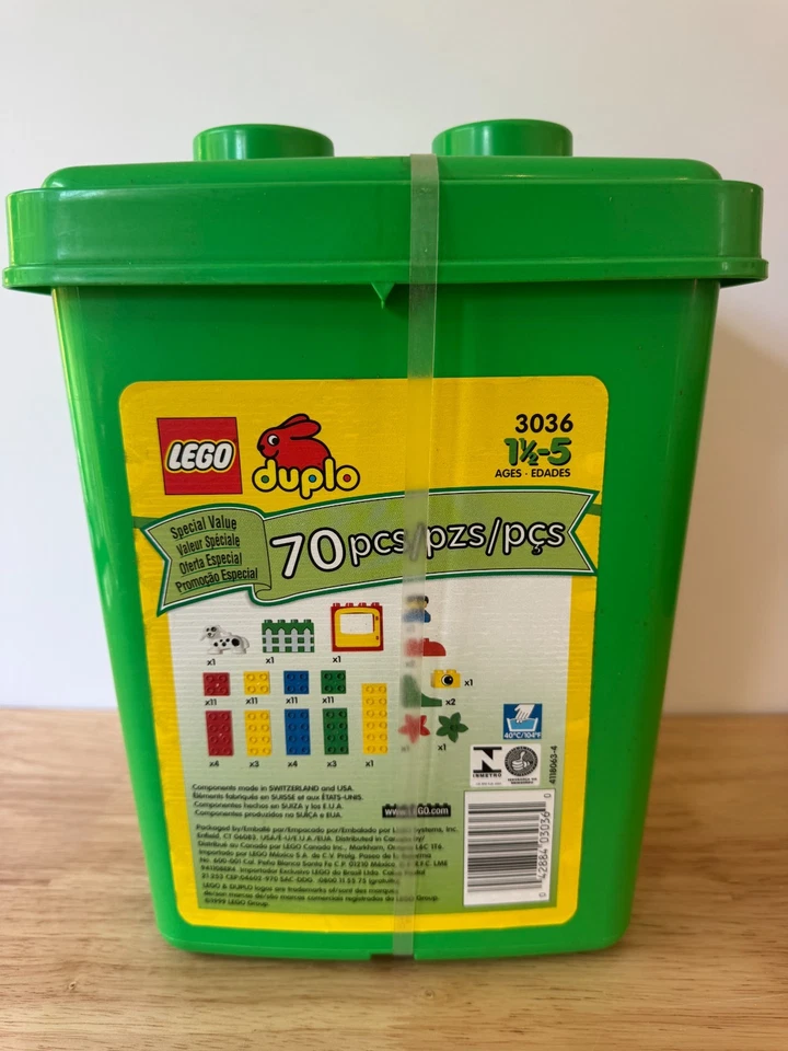 Vintage 1999 Lego Duplo Set 3036 Building Blocks Green Storage Case BRAND NEW - Image 2 of 4