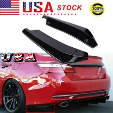 Glossy Black For Honda Accord Rear Bumper Corner Lip Splitter Diffuser Body Kit