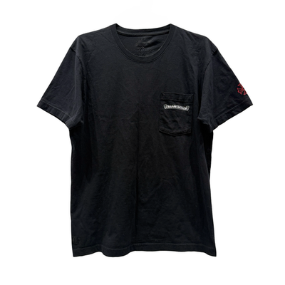 Chrome Hearts NYC Exclusive Scroll Logo Tee Black/Red | eBay