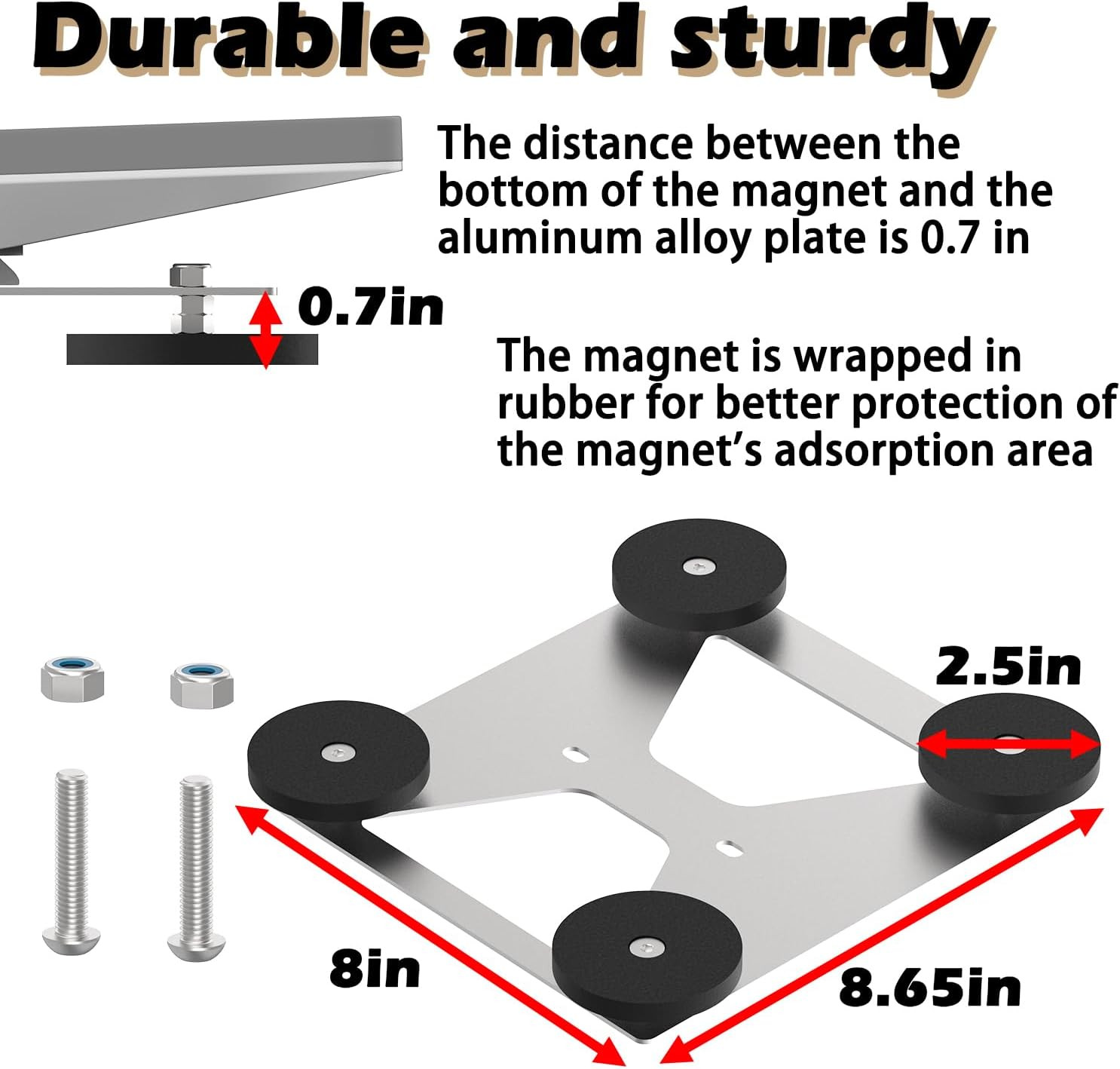 Heavy-Duty Magnet Mount for Starlink Mini,Magnetic Car Roof Mount Kit 264lbs