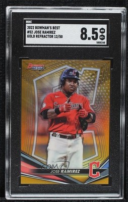 2022 Bowman's Best Gold Refractor 12/50 Jose Ramirez #52 SGC 8.5 04cw