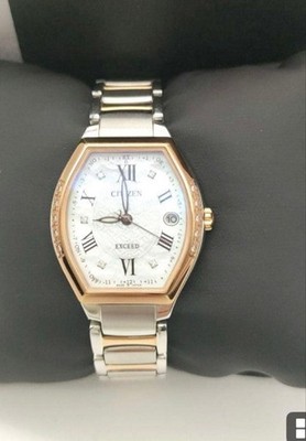 Citizen Exceed ES9384-50W Ladies Diamond Shell Dial Limited Titanium