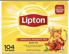 104 Lipton Black Tea Bags Net Wt 8.3 Oz 235g 