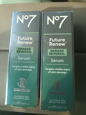No7 Future Renew Damage Reversal Serum Full Size 0.84 fl oz.  2 PACK!!!!!