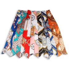 7 Pack Satin Handbag Handle Wrap Ribbon Neckerchief Scarf for Women