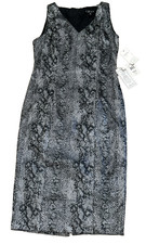 Python Print 10 NWT Trio Black Gray Black Sleeveless Dress Witch Gothic Snake