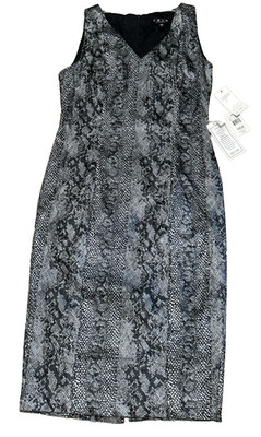 Python Print 10 NWT Trio Black Gray Black Sleeveless Dress Witch Gothic Snake