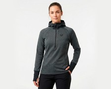 NORRONA Super Hoodie Polartec Dark Grey Women's Hiking Travel Top Size S
