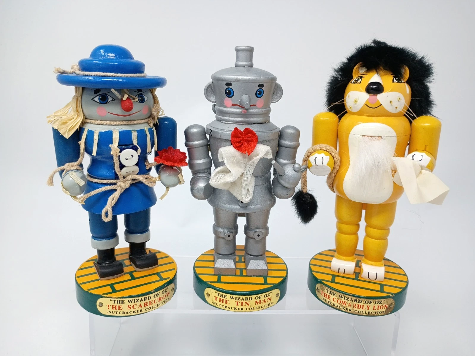 Kurt Adler Wood “Wizard Of Oz” - Lion, Scarecrow, and Tin Man 7” Nutcrackers