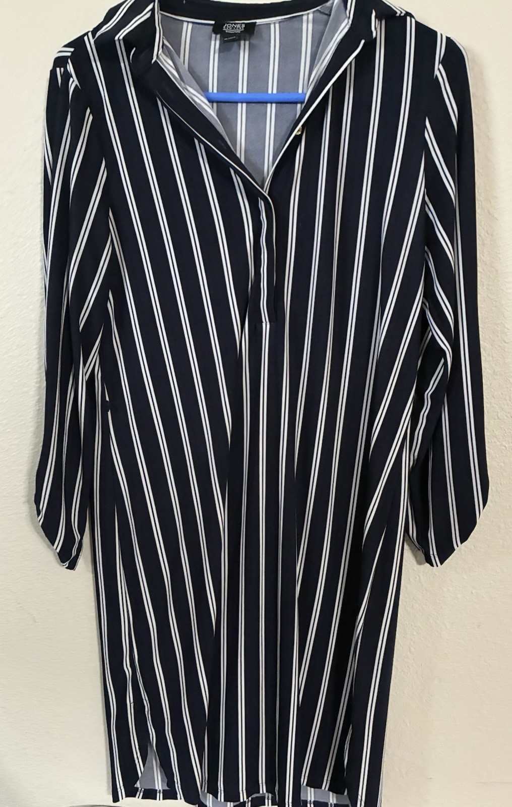 Jones New York Women’s Size 4 Navy With White Striped Dress