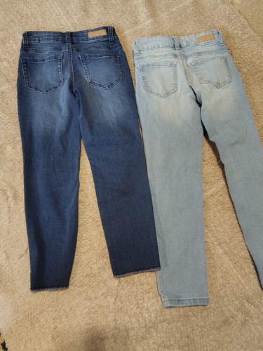 Girls' Two Pairs Of Justice Stretchy Distressed Jeans Size 8 - Picture 6 of 6