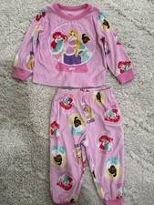 Disney Girls Two Piece Pajama Set Size 2T Princess Pink