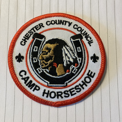 Chester County Council Camp Horseshoe 3'' Round Patch early 2000s - current