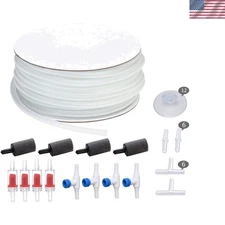 Essential 25ft Airline Tubing Set with Control Valves & Air Stones for Aquariums