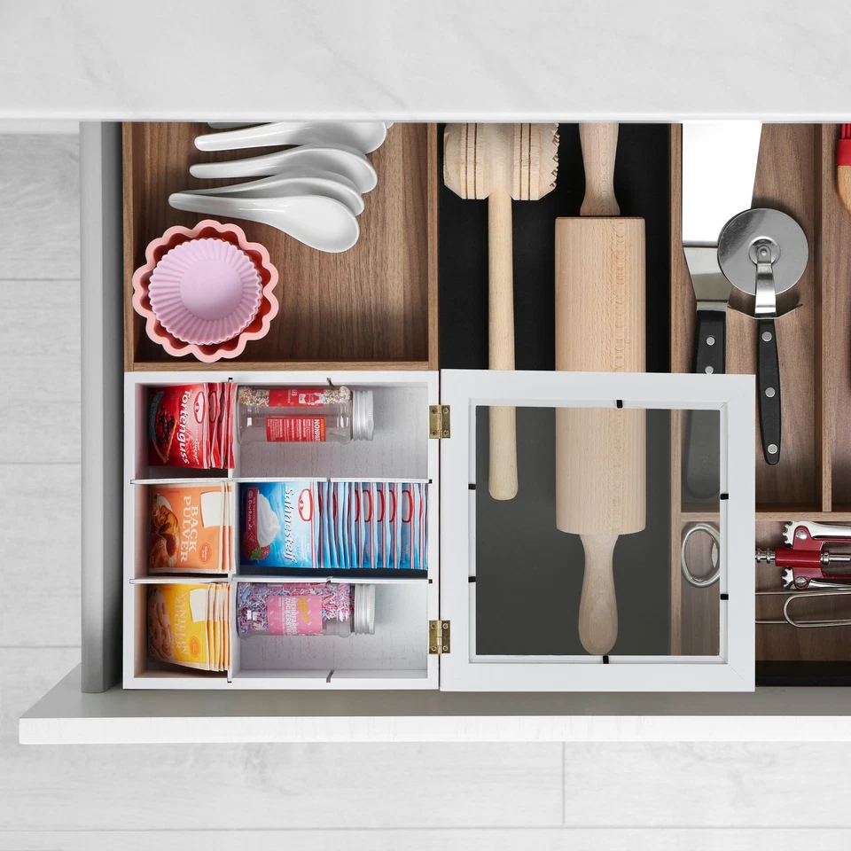 Teebox Teekiste Teebeutel-Organizer Teeaufbewahrungsbox Teebehälter 9 Fächer - Bild 2 von 4