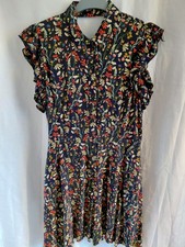 Playsuit Zara Basic  Navy Floral Pattern Size Eur L