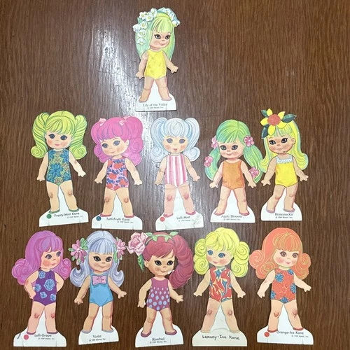 VINTAGE LOT 1969 MATTEL LITTLE KIDDLE KOLOGNE & Clothes PAPER DOLL