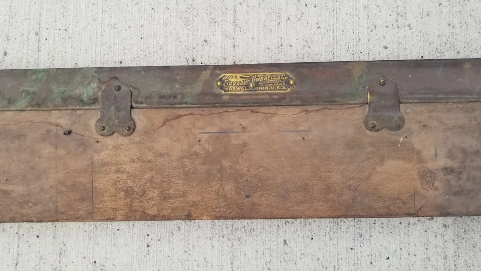 RARO 1906 Quadro de Pára-brisa de Latão Sprague Umbrella Co 1900-1910 1905 1908 - Imagem 3 de 4