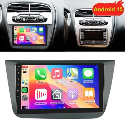 RACRDO Radio Coche 9" Android 15 GPS Navi WIFI Carplay BT 2+32GB Para SEAT ALTEA 2004-2016