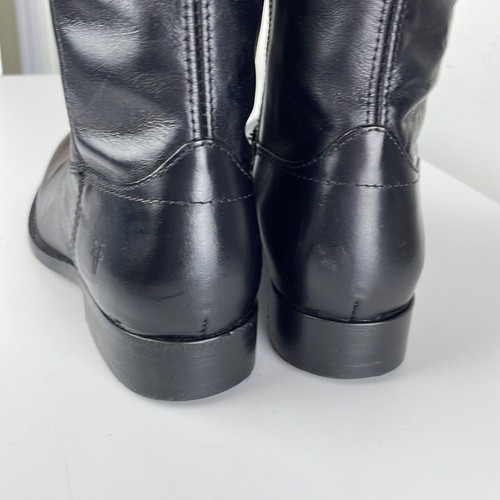 FRYE MELISSA BUTTON INSIDE ZIP Genuine Leather Side Zip Boots New Size 6 - Picture 13 of 16