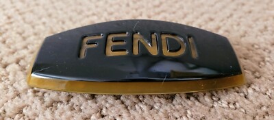 Authentic Fendi barrette hairclip plastic[Used] AUTH VINTAGE FENDI PLASTIC BARRETTE HAIR CLIP BLACK PREOWNED  main image 3