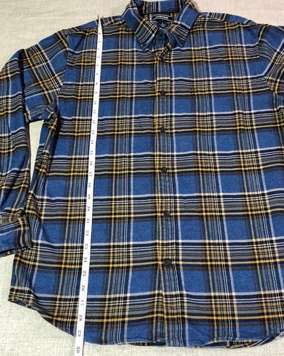 Lands' End Flannel Shirt Men's Large Traditional Fit Long Sleeve Button Up - Picture 6 of 9