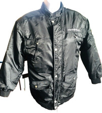 ROCA WEAR AUTHENTIC Black Bomber Puffer Signature Jacket SZ M 10-12   