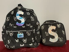 JUSTICE PUPPY BACKPACK INITIAL “S” IRIDESCENT SUPER CUTE!!