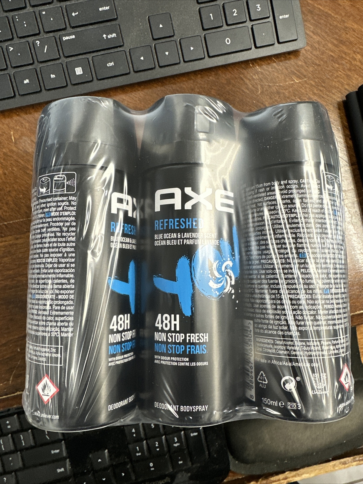 24pcs- AXE YOU FRESH  Deodorant Body Spray For Men 150ml / 5.07oz EACH