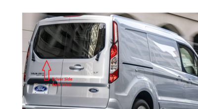 Heated Driver Side Left Rear Window Glass For 2014-2023 Ford Transit Connect (With Glue)