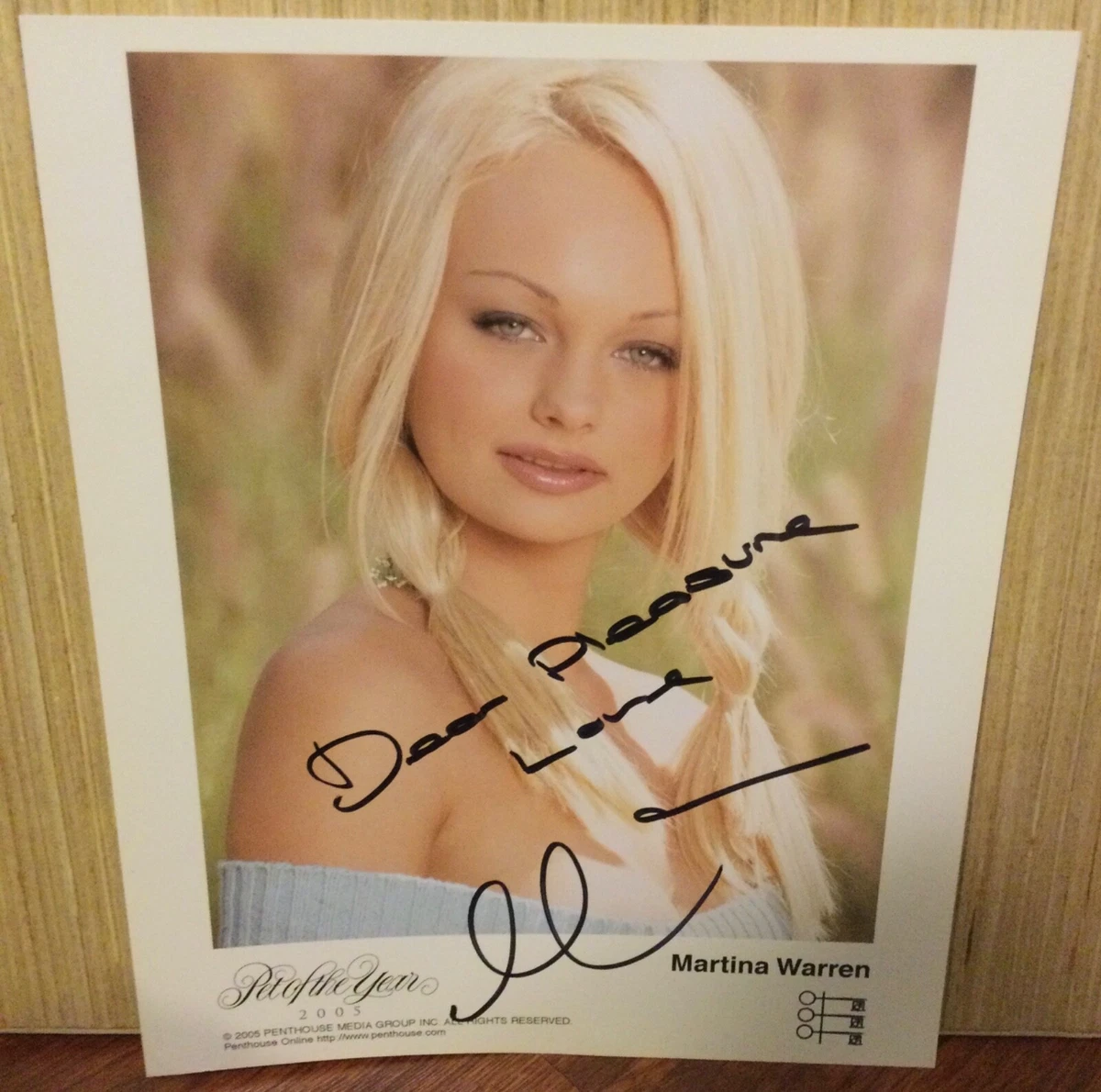 MARTINA WARREN PENTHOUSE SIGNED PROMO 8x10 PHOTO ADULT FILM STAR PORN  PORNSTAR | eBay