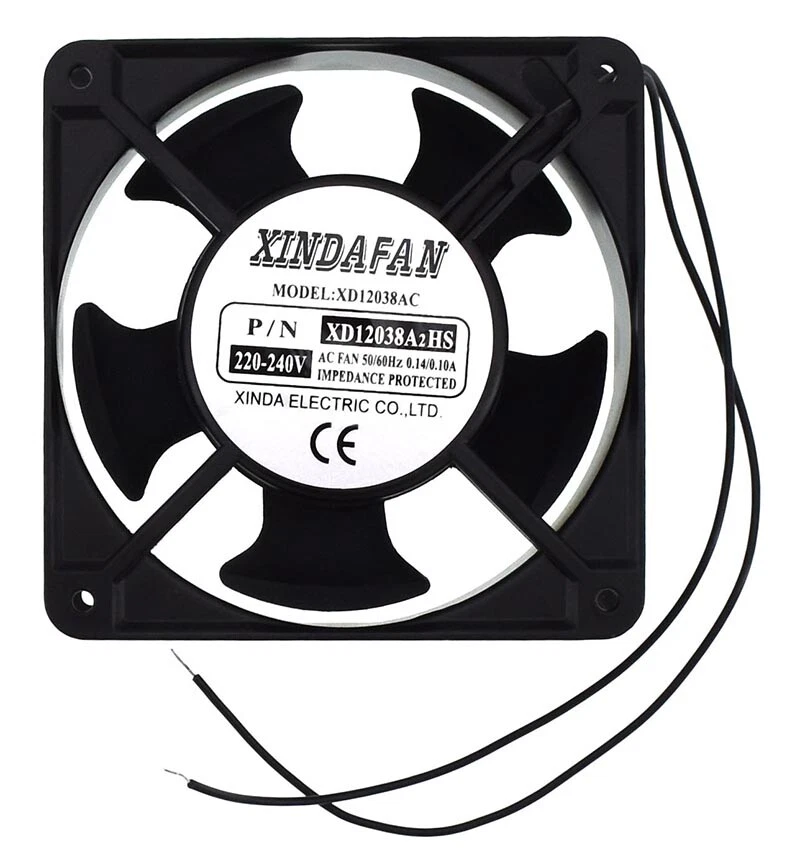 Xinda Lüfter, 120 x 120 x 38 mm, 230 V / AC, Starker Ventilator zum Einbau - Bild 2 von 4