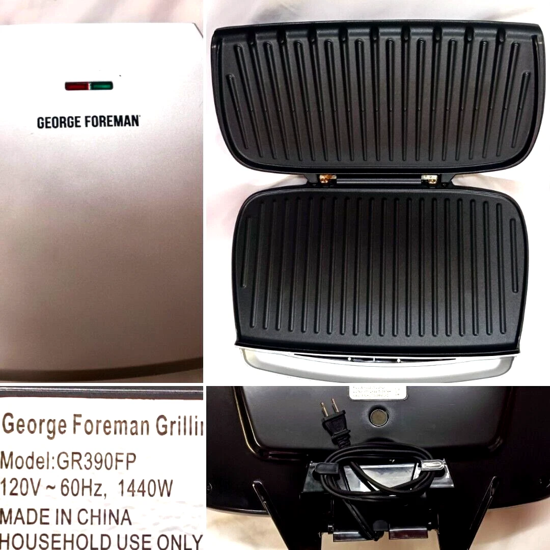 GEORGE FOREMAN GRILL PANINI PRESS GR390FP LARGE GRILLING MACHINE