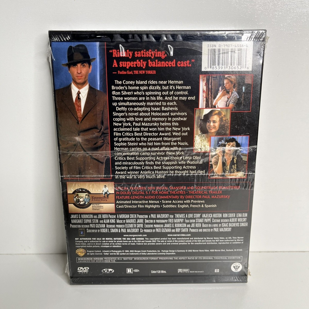 Enemies, A Love Story DVD 1989 Paul Mazursky Anjelica Huston